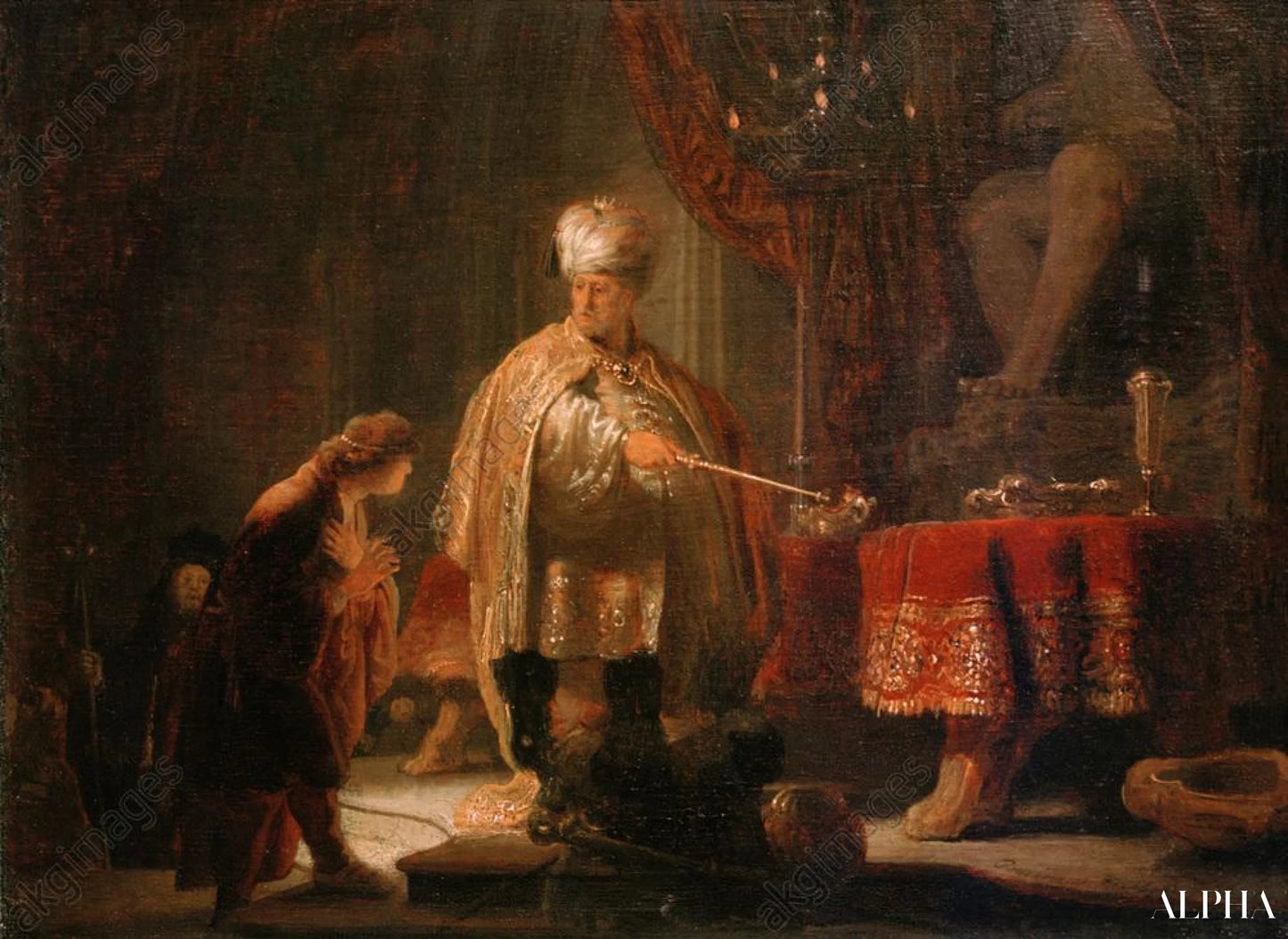 Daniel ja Cyrus - Rembrandt van Rijn - Korkealaatuiset taulujen ja maalauksien reproduktiot