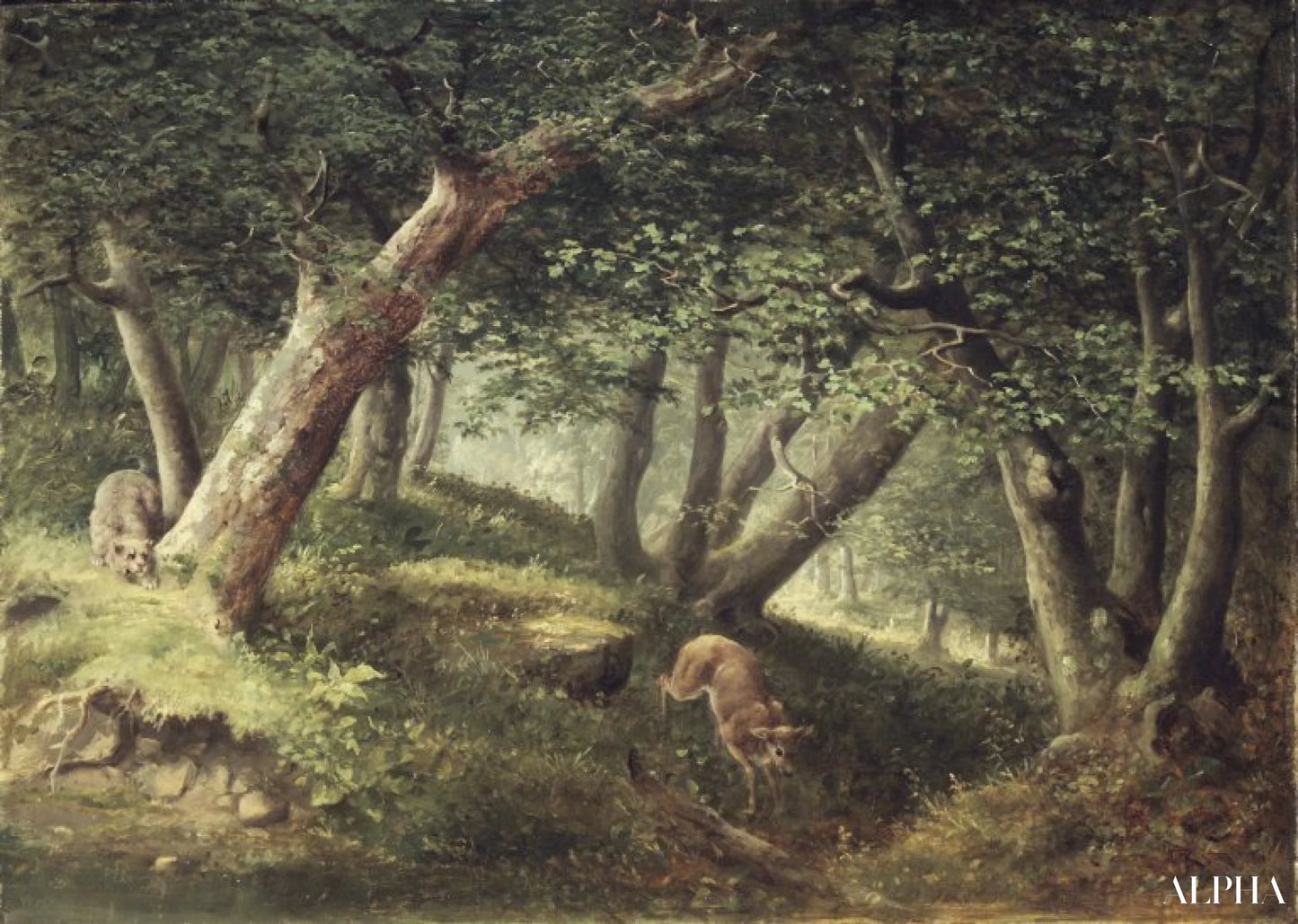 Metsässä - William Holbrook Beard - Korkealaatuiset taulujen ja maalauksien reproduktiot