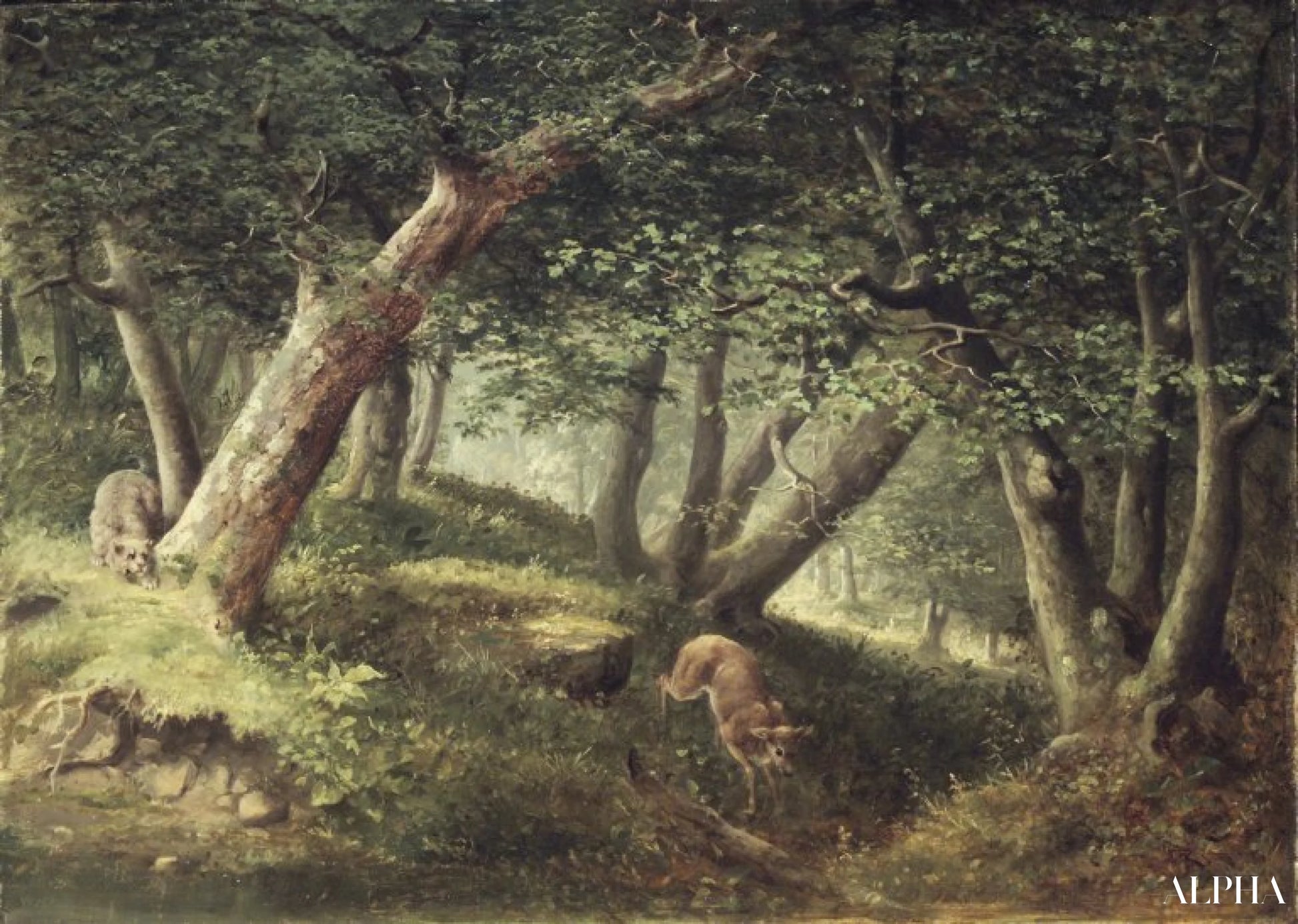 Metsässä - William Holbrook Beard - Korkealaatuiset taulujen ja maalauksien reproduktiot