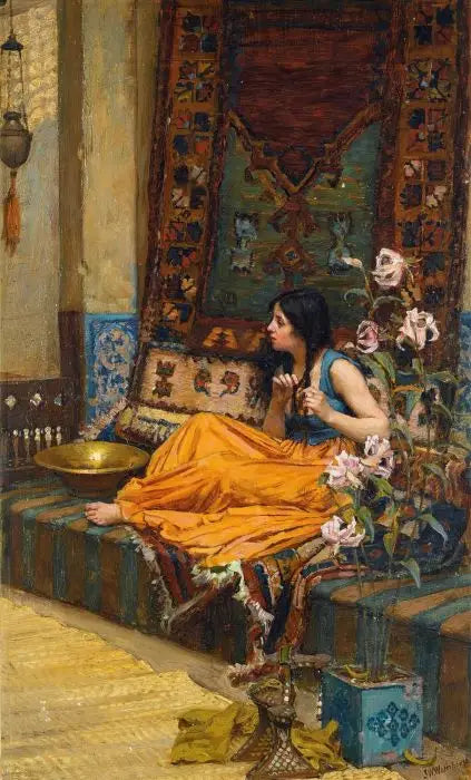 Haremissä, odaliski - John William Waterhouse