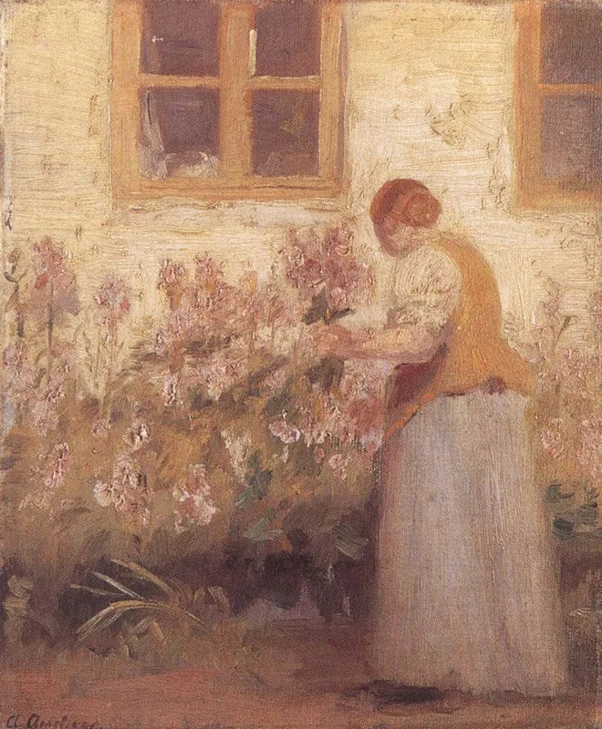 Kukkatarhassa - Anna Ancher