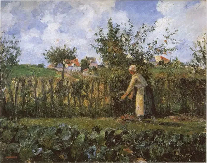 Puutarhassa - Camille Pissarro