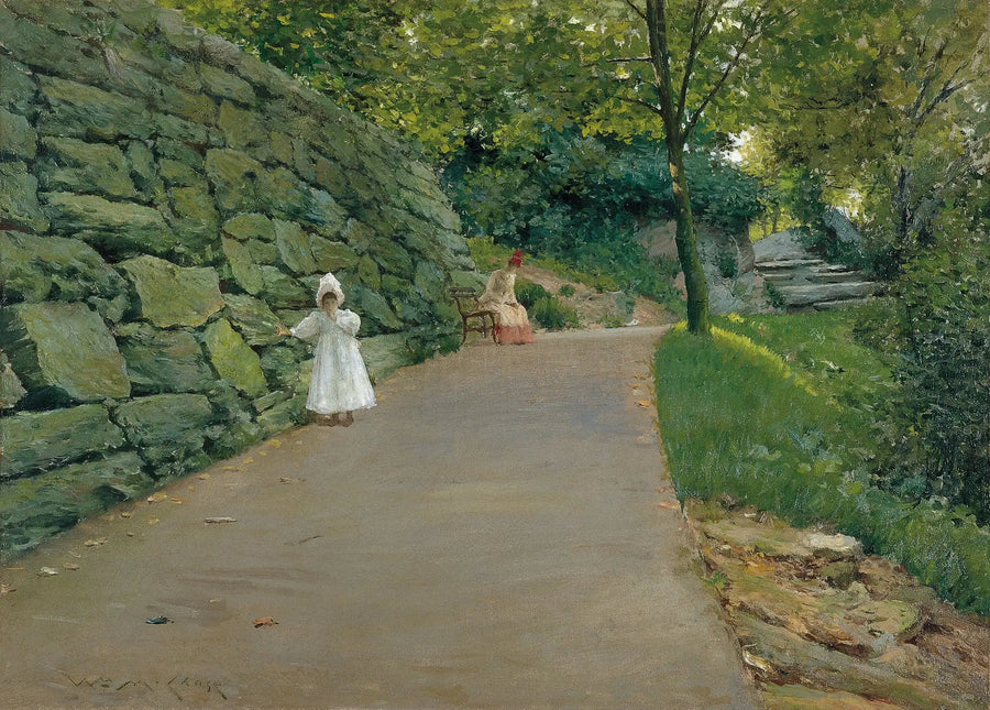 Puistossa (toissijainen polku) - William Merritt Chase