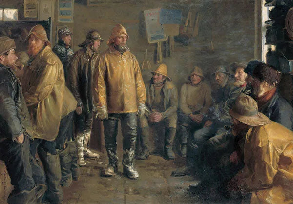 Ruokakaupassa talvipäivänä, kun ei ole kalastusta - Michael Peter Ancher