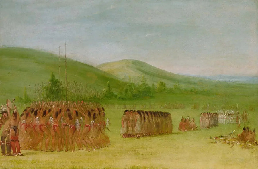 Tanssi pallo, Choctaw - George Catlin
