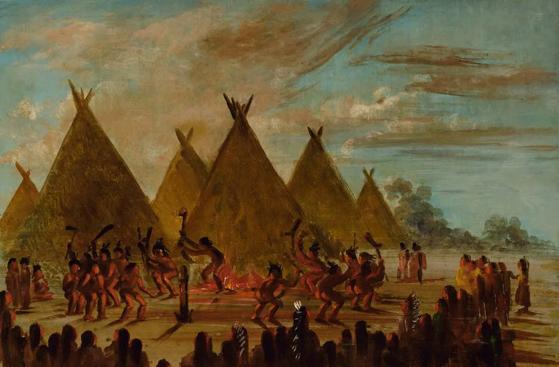 Sota tanssi, Sioux - George Catlin