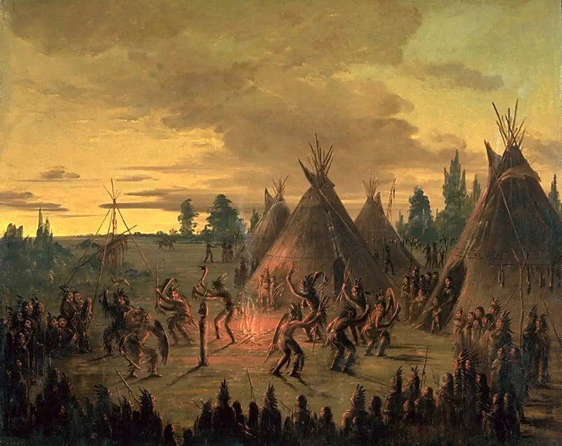Sota tanssi, Sioux - George Catlin