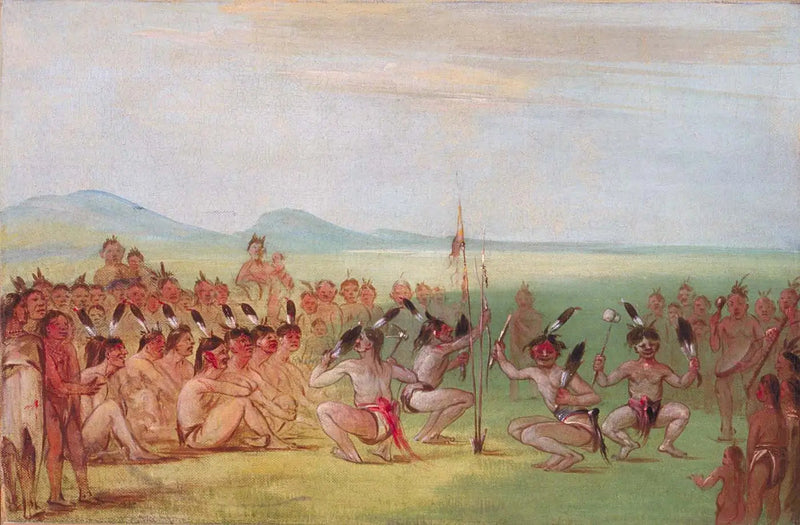 Kotkan tanssi, Choctaw - George Catlin