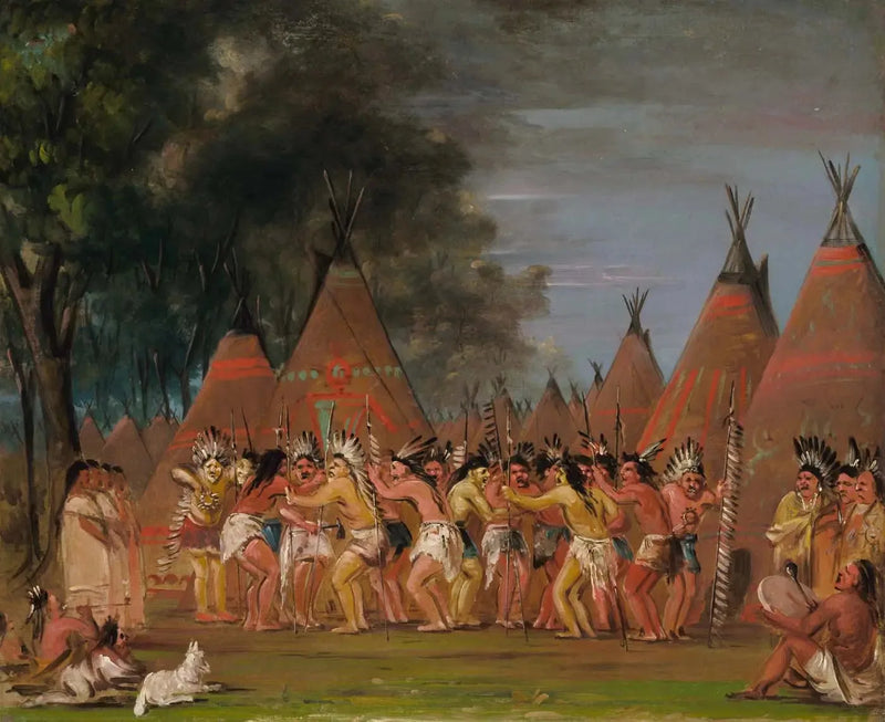 Tanssi johtajien, Teton-joen suukappale - George Catlin