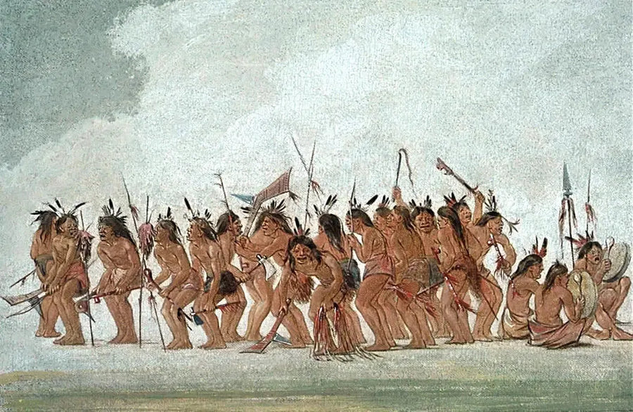 Koira tanssi Fort Snellingissä - George Catlin