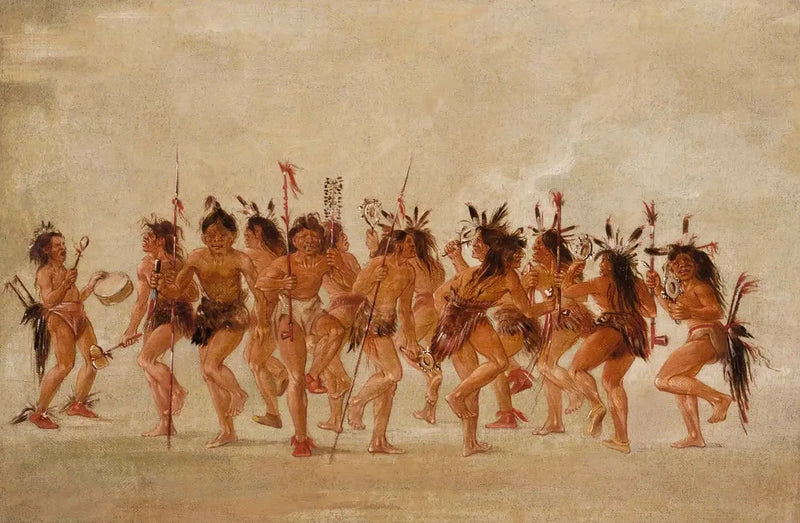 Munkin tanssi, Teton-joen suuaukko - George Catlin