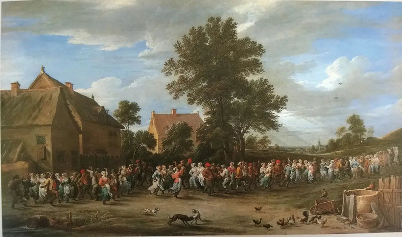 Kylän tanssi väkijoukon kanssa - David Teniers nuorempi