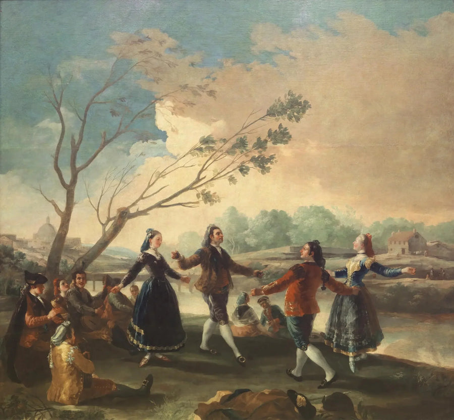 Tanssi Manzanares-joen rannoilla - Francisco de Goya