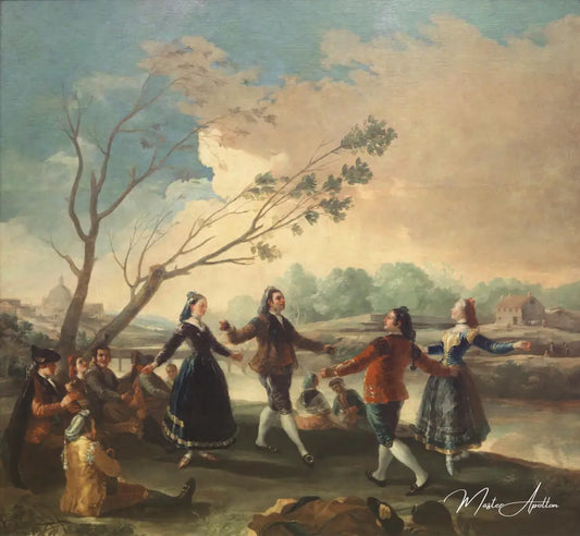 Danser sur les rives du Manzanares - Francisco de Goya - Reproductions de tableaux et peintures haut de gamme