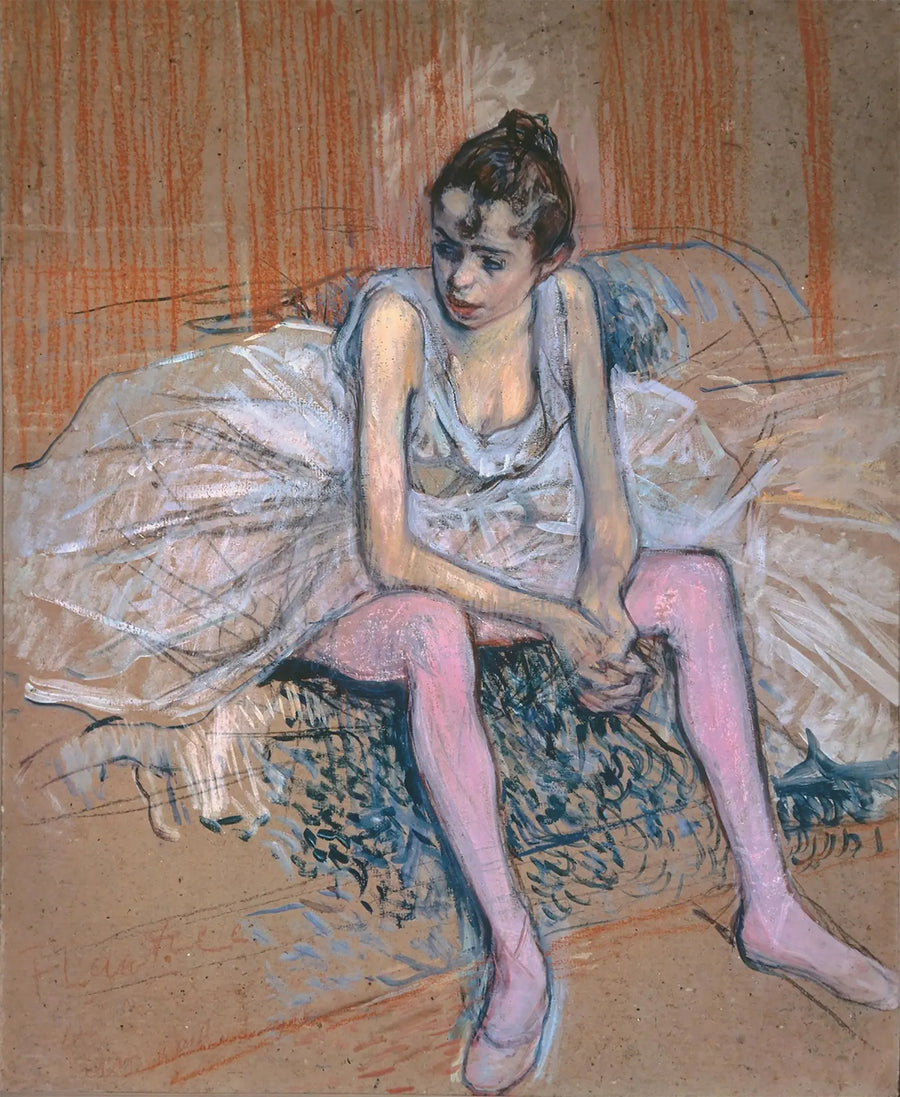 Ruusupolvinen istuva tanssija - Henri de Toulouse-Lautrec