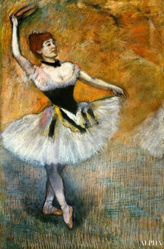 Danseuse avec des tambourins - Edgar Degas - Reproductions de tableaux et peintures haut de gamme