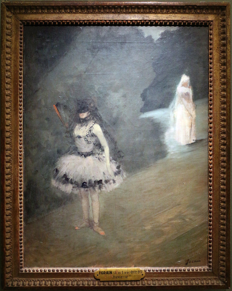 Tanssija seisoo taustapeilin edessä - Jean-Louis Forain