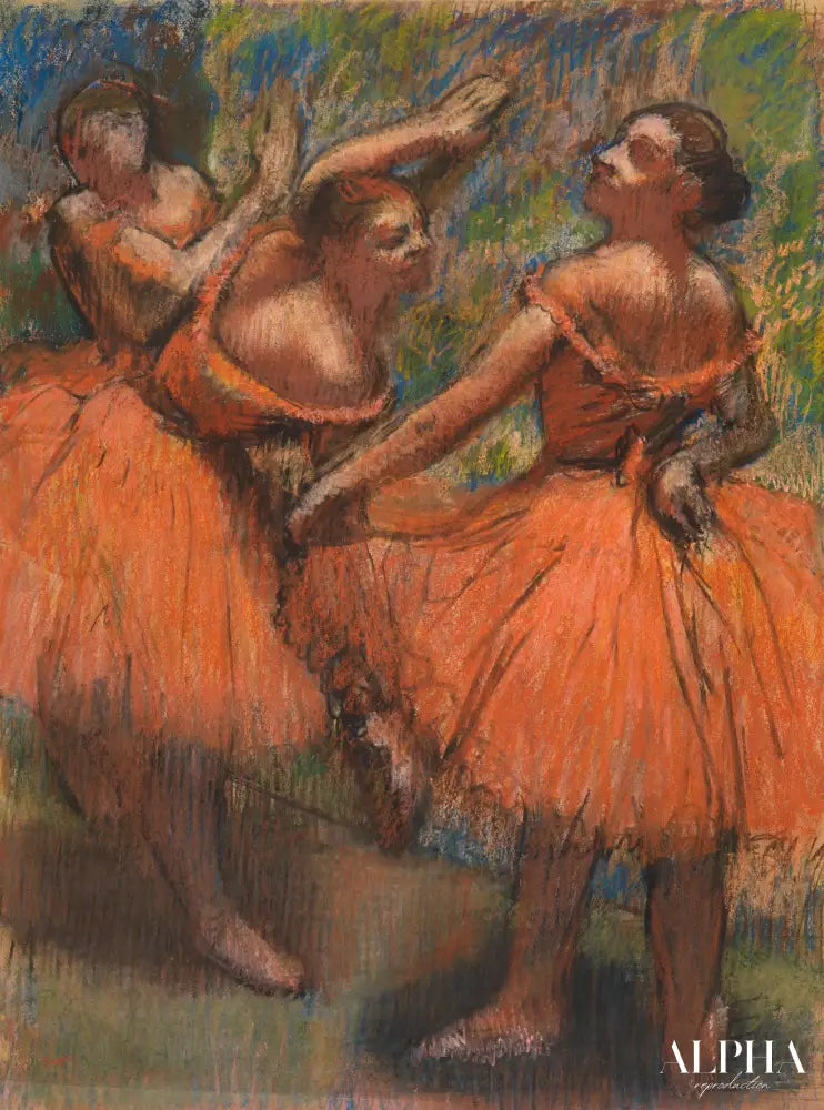 Danseuses en rouge - Edgar Degas - Reproductions de tableaux et peintures haut de gamme