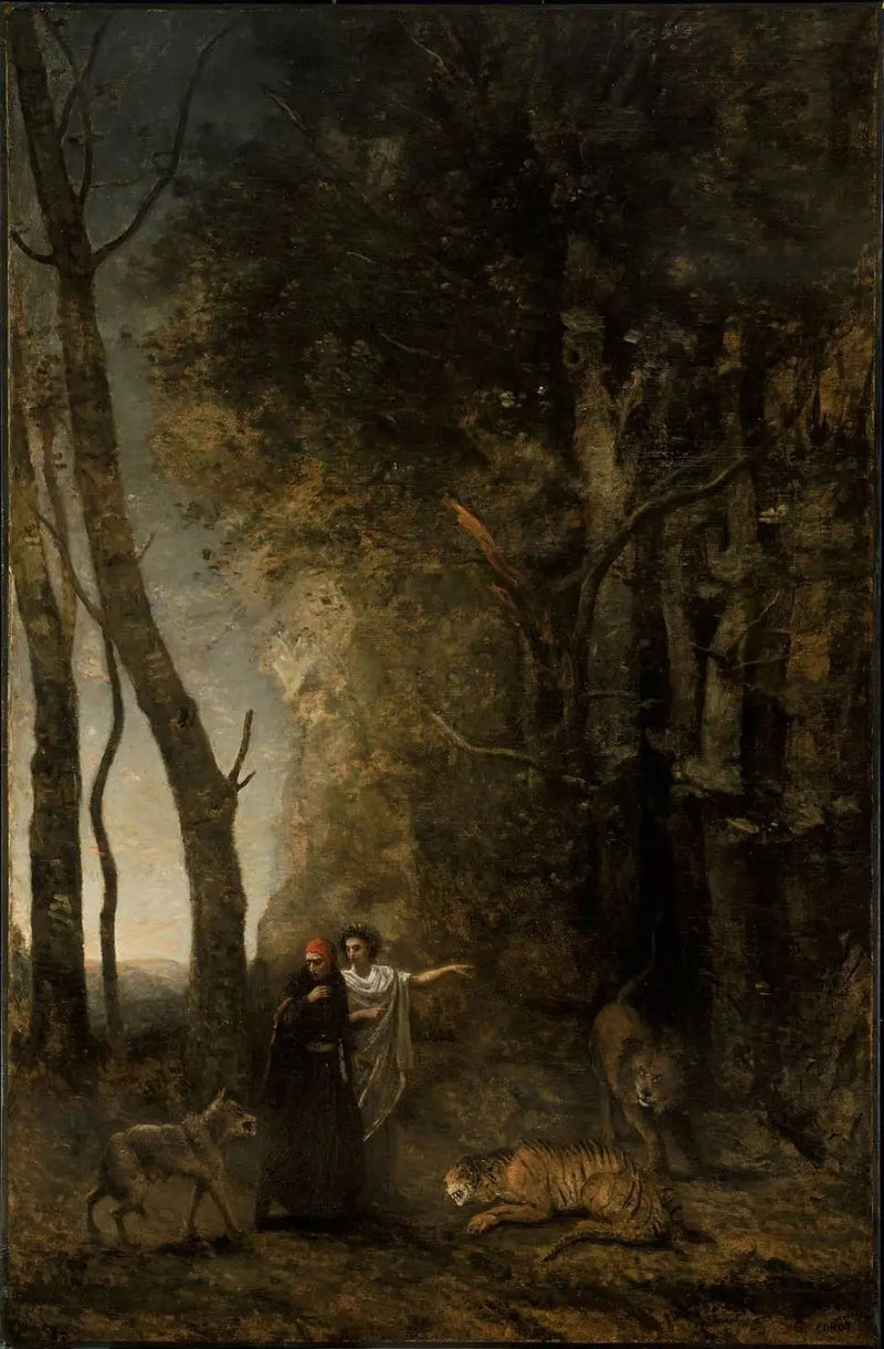 Dante ja Virgilius - Jean-Baptiste Camille Corot
