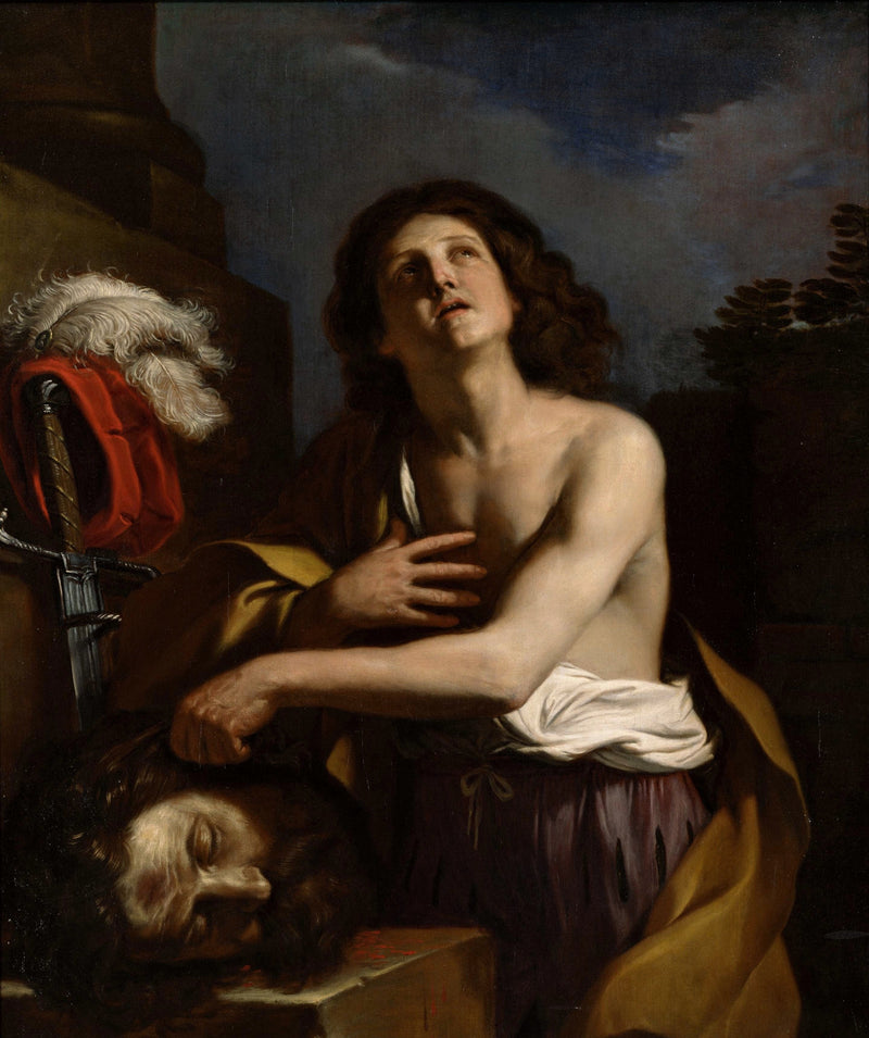David Goliathin päällä - Guercino