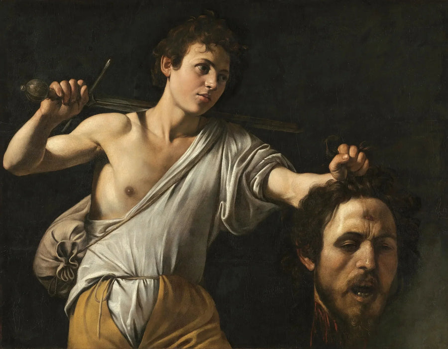 David Goliathin pään kanssa - Caravaggio