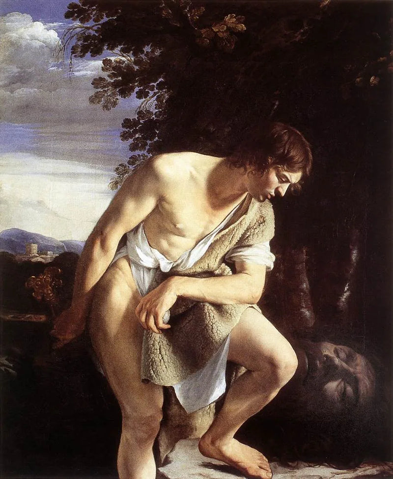 David katsomassa Goljatin päätä - Orazio Gentileschi