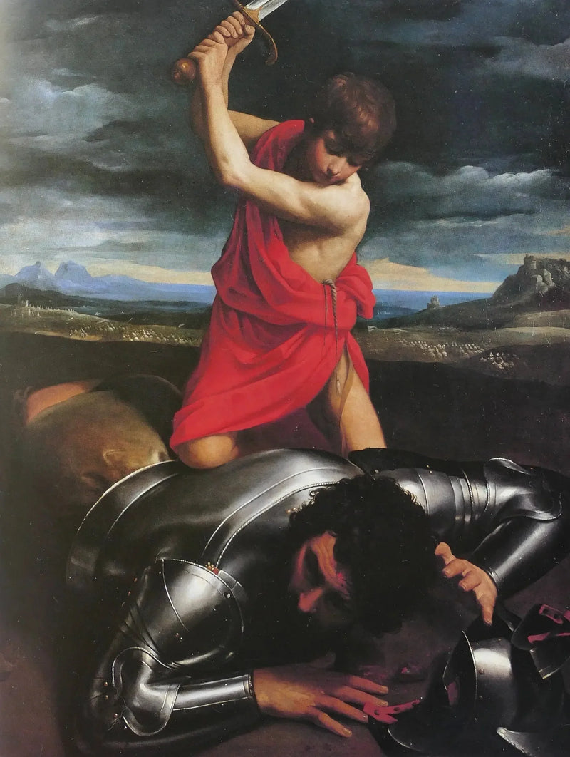 Daavid hirttäen Goljatia - Guido Reni