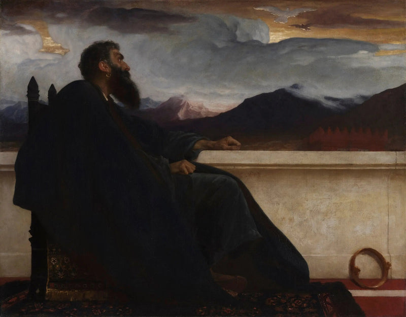 David: « Voi! jos minulla olisi siivet kuin kyyhkyllä! Silloin nousisin lentoon ja olisin levossa. » Psalmi 55:6 - Frederic Leighton