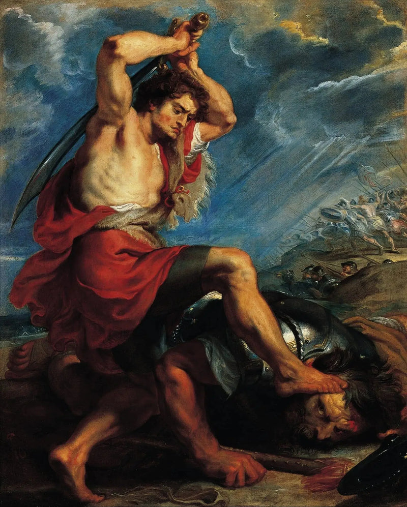 David tuhoaa Goljatia - Peter Paul Rubens