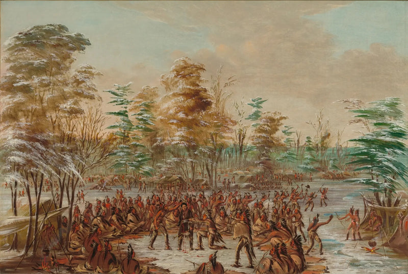 Tonty pyytää rauhaa iroquois-kylässä. 2. tammikuuta 1680 - George Catlin