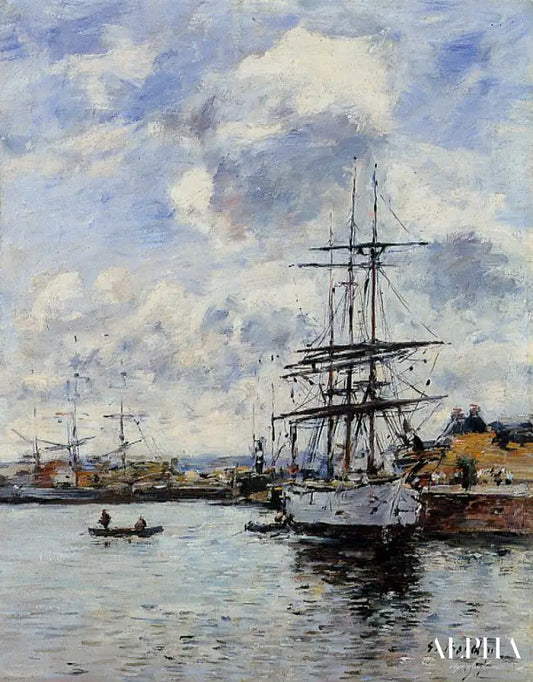 Deauville, le port de pêche - Eugène Boudin - Reproductions de tableaux et peintures haut de gamme