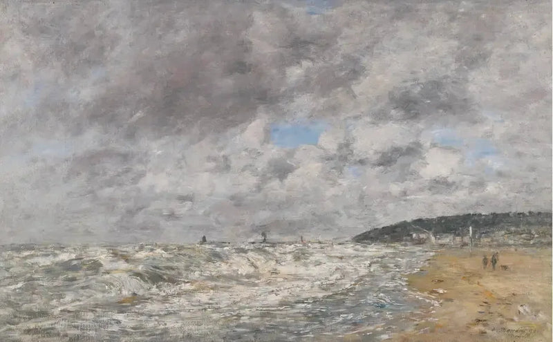 Deauville, myrskyisällä rannalla - Eugène Boudin