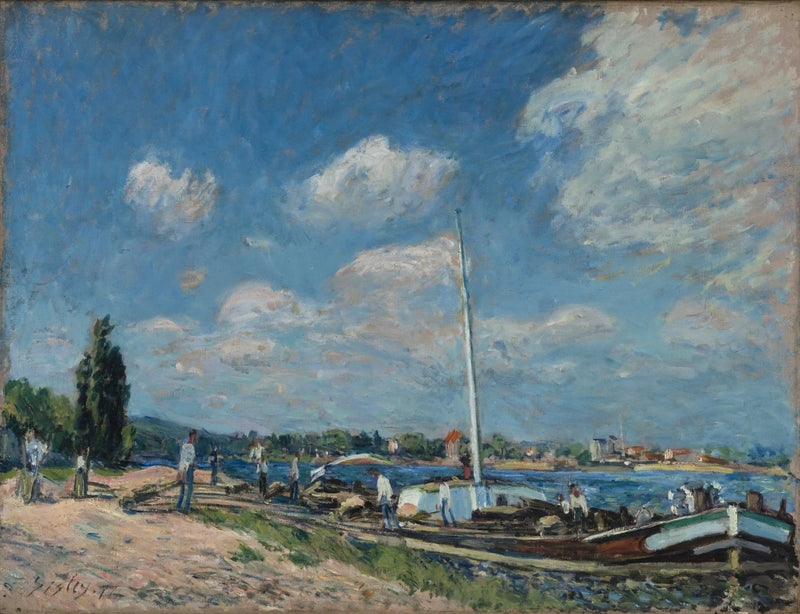 Lastien purku Billancourtissa - Alfred Sisley