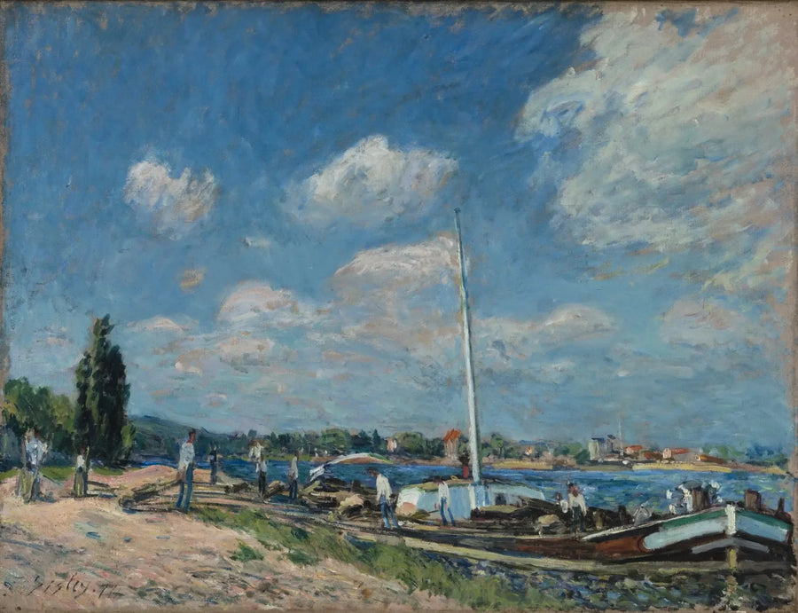 Lastien purku Billancourtissa - Alfred Sisley