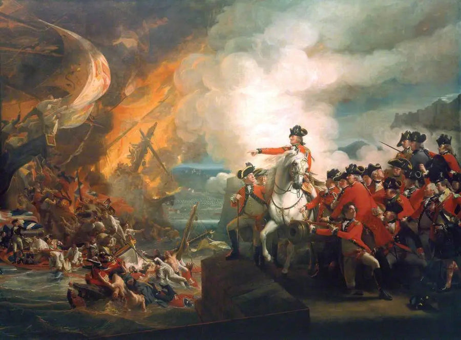 Gibraltarin kelluvien akkujen tappio, syyskuu 1782 (Gibraltarin piiritys) - John Singleton Copley