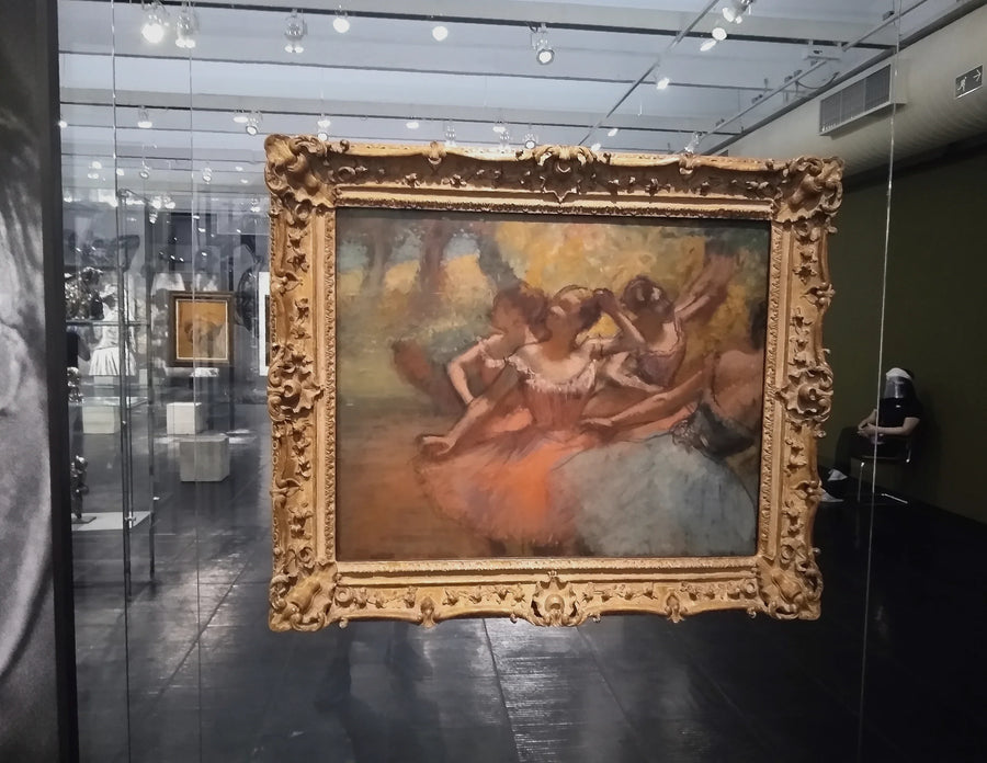 Neljä balettitanssijaa lavalla - Edgar Degas