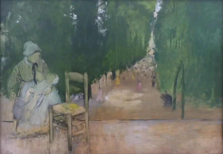 Imettäjä Luxemburgin puutarhassa - Edgar Degas
