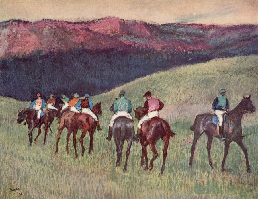 Kilpahevoset maisemassa - Edgar Degas