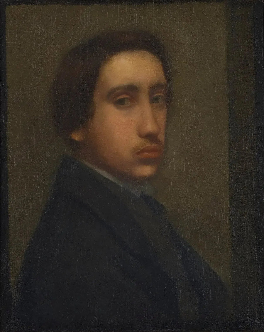Degas mustassa takissa (Itseportraiitti) - Edgar Degas