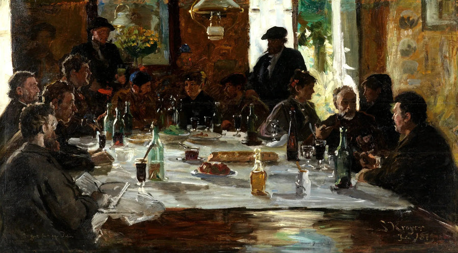 Taiteilijoiden lounas. Cernay-la-Ville - Peder Severin Krøyer