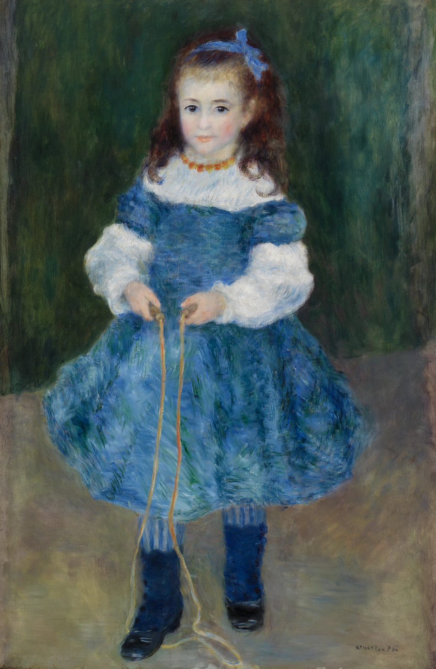 Hyppynarulla leikkivä tyttö (Potretti Delphine Legrandista) - Pierre-Auguste Renoir