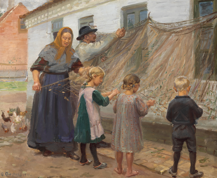 Irrota kalaverkko. -Anna Ancher
