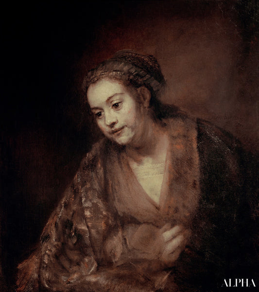 Demi-figure d'une femme - Rembrandt van Rijn - Reproductions de tableaux et peintures haut de gamme