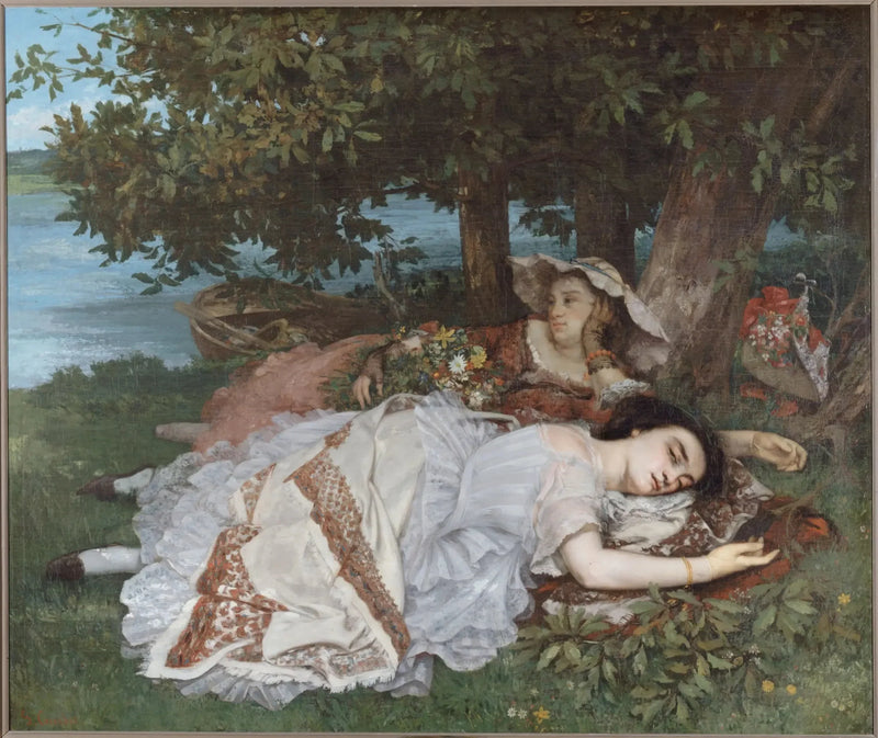 Seine-joen rannan neidot - Gustave Courbet