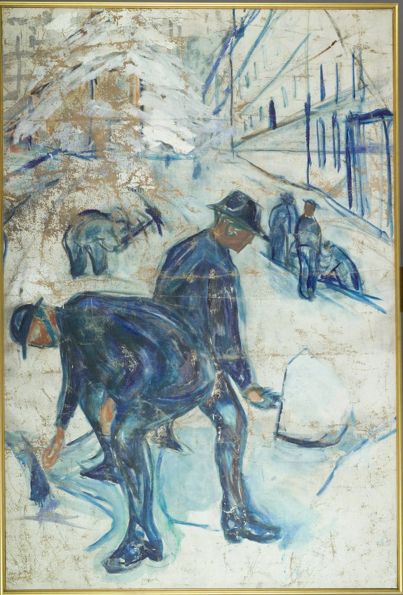 Lumityöt rakennustyömaalla - Edvard Munch