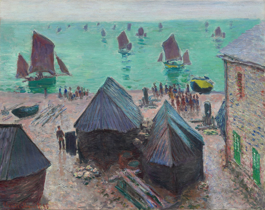 Laivojen lähtö, Étretat - Claude Monet