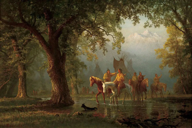 Intian sotilasryhmän lähtö - Albert Bierstadt