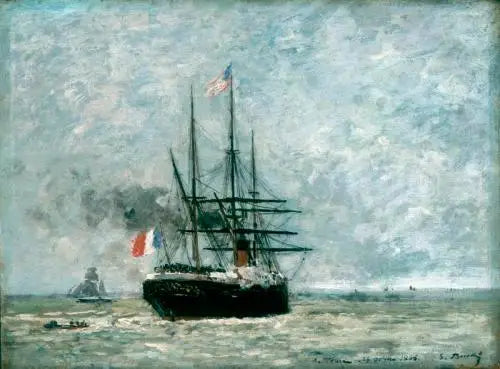 Sataman lähtö - Eugène Boudin