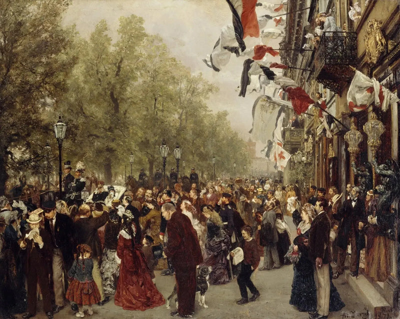 Kuningas Vilhelm I:n lähtö armeijaan 31. heinäkuuta 1870 - Adolph von Menzel