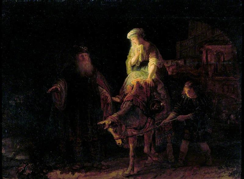 Sunamiten naisen lähtö - Rembrandt